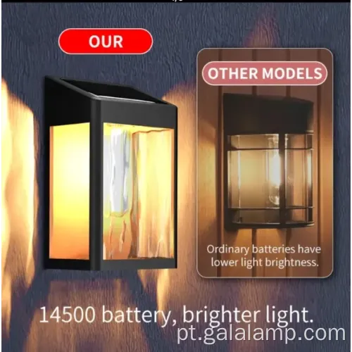 Instalação fácil luminária de parede externa sensível à luz